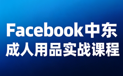 Facebook中东成人用品实战课程-渡漳网