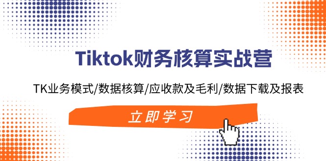 Tiktok财务核算实战营-渡漳网