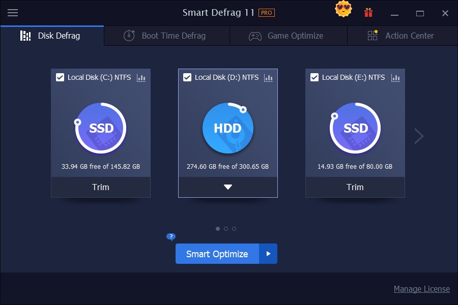 IObit Smart Defrag磁盘碎片整理
