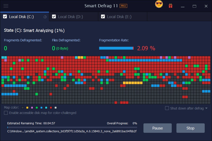 IObit Smart Defrag磁盘碎片整理