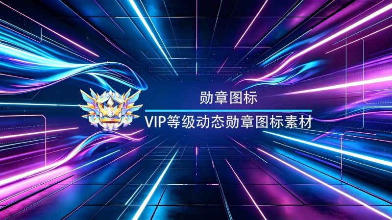 VIP等级动态勋章图标素材-渡漳网