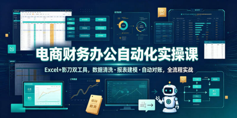 电商财务办公自动化实操课-渡漳网