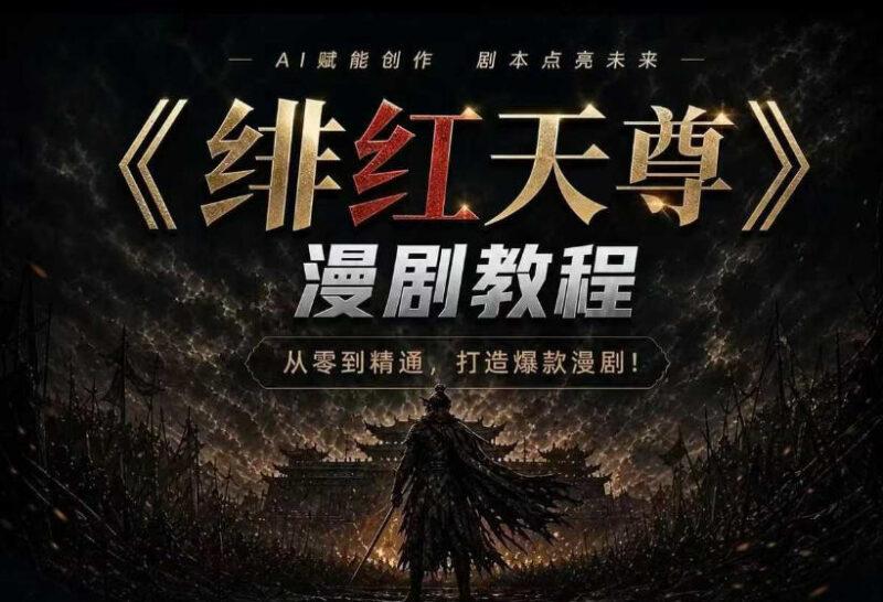 绯红天尊AI漫剧系统教程-渡漳网