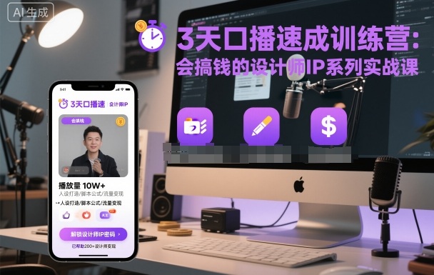 甘老师3天口播速成训练营-渡漳网