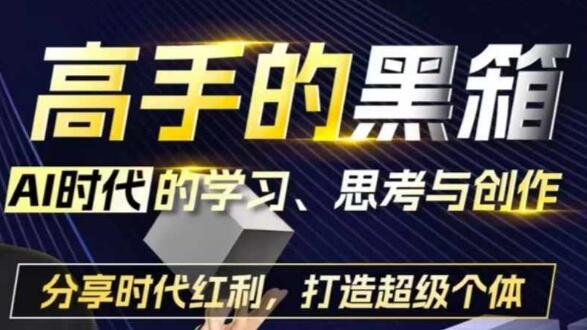 高手的黑箱，AI时代学习、思考与创作，打造超级个体-渡漳网