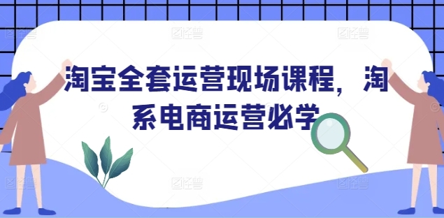 淘宝全套运营现场课程，淘系电商运营必学-渡漳网