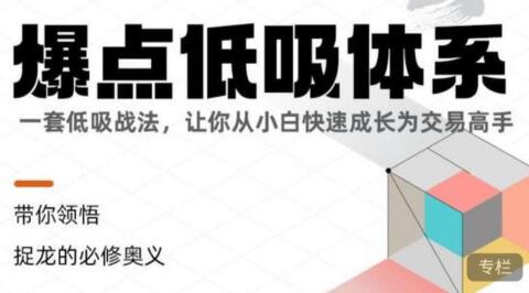 炒股教程《爆点低吸体系》小白快速成长为交易高手-渡漳网