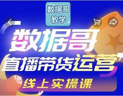 数据哥《抖音直播带货运营》线上进阶培训课程视频-渡漳网