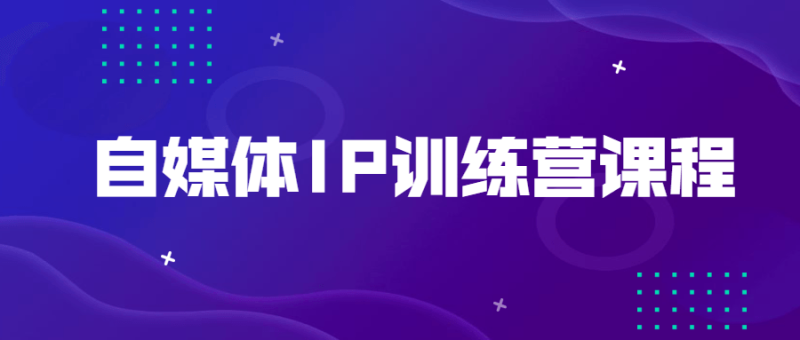 自媒体IP训练营课程-渡漳网