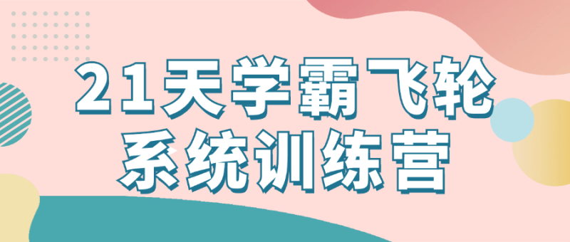 21天学霸飞轮系统训练营-渡漳网