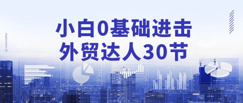 小白0基础进击外贸达人30节-渡漳网