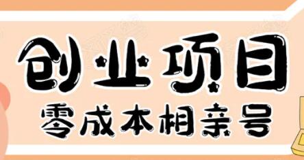 零成本创业项目年入30W:相亲号,从平台搭建到引流到后期开单-渡漳网