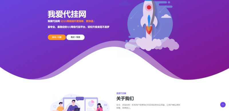 一款简洁的代挂引导HTML源码-渡漳网