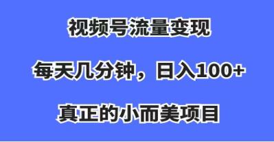 《视频号流量变现》收入可观，小而美项目-渡漳网