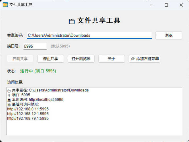 局域网文件共享工具 v1.0 程序+源码-渡漳网