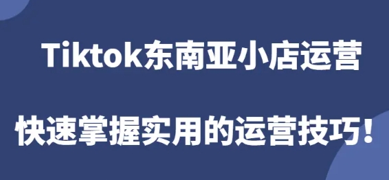 Tiktok跨境小店运营,快速掌握实用的运营技巧-渡漳网