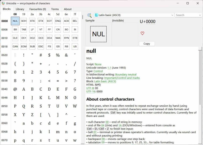 Unicode字符查询Unicodia v3.1.2绿色版-渡漳网