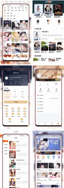 全新uniapp小说漫画APP小说源码/会员阅读/月票功能-渡漳网