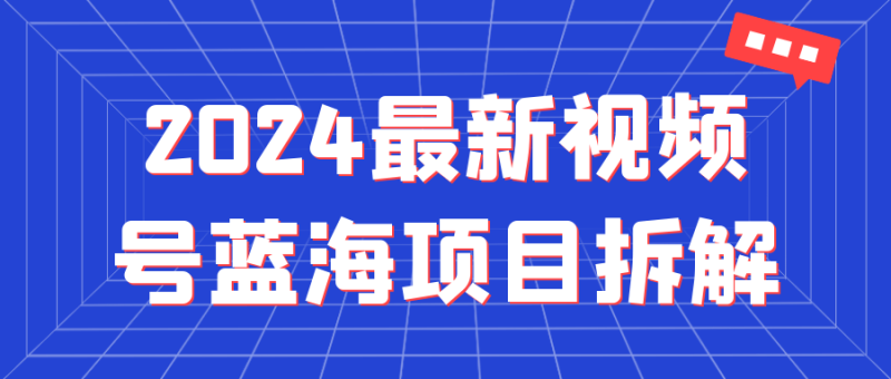 2024最新视频号蓝海项目拆解-渡漳网