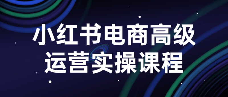 小红书电商高级运营实操课程-渡漳网