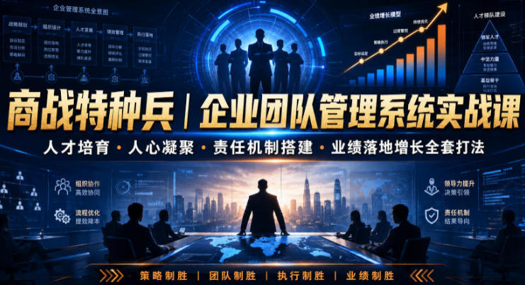 微观学社陈平商战特种兵企业团队管理系统实战课-渡漳网