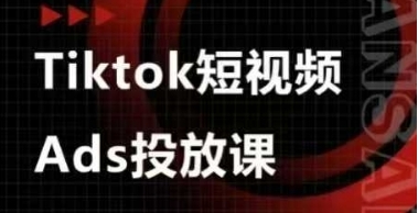ADS视频投放课,TIKTOK短视频广告投放课-渡漳网