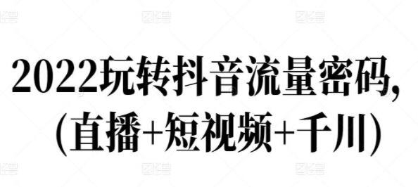 《玩转抖音流量密码》直播+短视频+千川实战课程视频-渡漳网