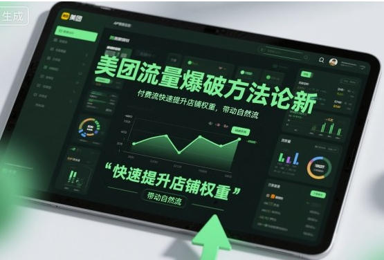 美团流量爆破方法论,付费流快速提升店铺权重,带动自然流-渡漳网