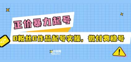 老马电商《多种起号方式实操+话术+投流》正价暴力起实操号,0粉丝0作品起号实操-渡漳网