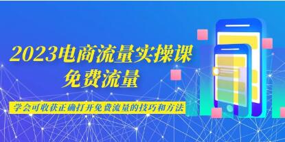《淘宝电商流量实操课》获取免费流量技巧和方法-渡漳网