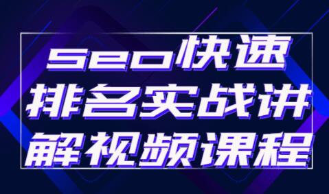 《seo快速排名》实战讲解视频教程-渡漳网