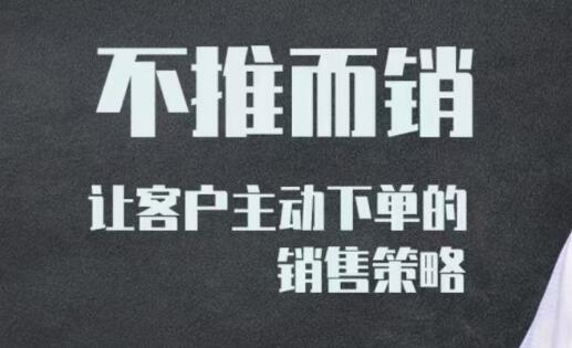 不推而销《让客户主动下单的销售策略》视频课程-渡漳网
