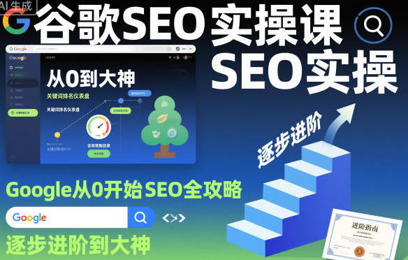 谷歌SEO实操课，Google从0开始SEO全攻略，逐步进阶到大神-渡漳网