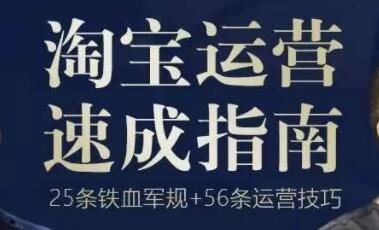 《淘宝运营速成指南》25条铁血电商军规+56招运营技巧-渡漳网