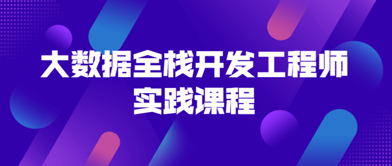大数据全栈开发工程师实践课程-渡漳网