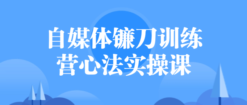 自媒体镰刀训练营心法实操课-渡漳网
