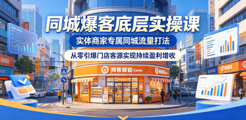 黑马先生同城爆客底层实操课