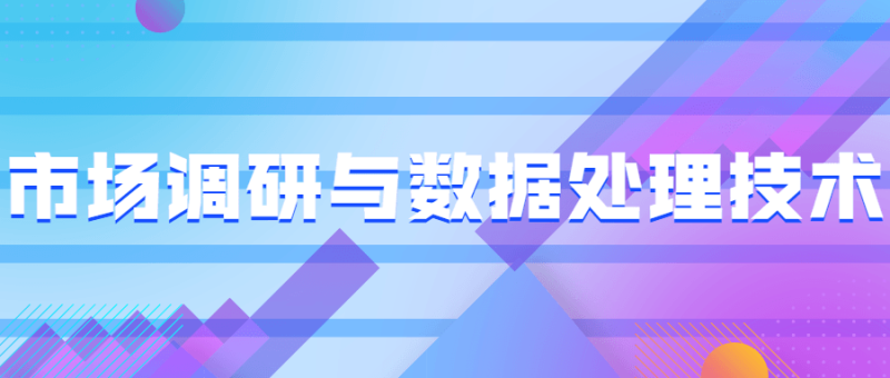 市场调研与数据处理技术-渡漳网