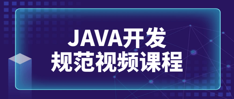 JAVA开发规范视频课程-渡漳网