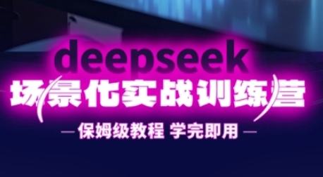 DeepSeek场景化实战训练营，保姆级教程，学完即用-渡漳网