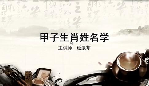 延紫苓《生肖姓名学》初阶+进阶视频教程-渡漳网
