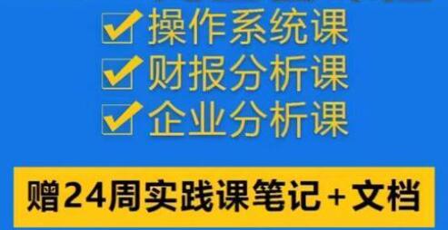 理财进阶全套操作系统课/财报分析/企业分析课,助你实现财务自由-渡漳网