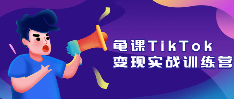 龟课TikTok变现实战训练营-渡漳网