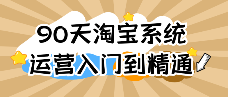 90天淘宝系统运营入门到精通-渡漳网