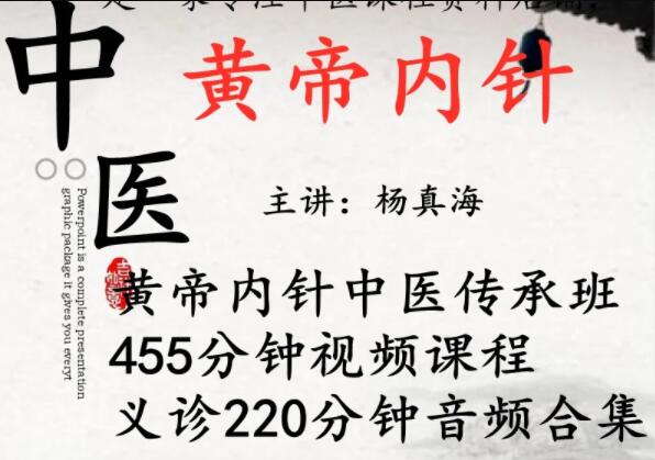 杨真海《黄帝内针》培训课程视频教学-渡漳网