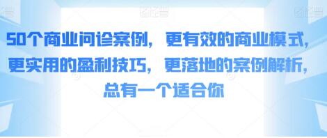 张琦《50个商业问诊案例》更有效的商业模式盈利技巧-渡漳网