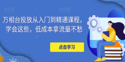 《万相台投放教程,新手到精通》学会这些,低成本拿流量不愁!-渡漳网