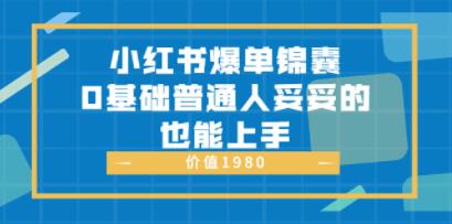 《小红书爆单锦囊》0基础普通人妥妥的也能上手-渡漳网