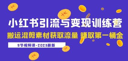 盗坤《小红书引流与变现训练营》搬运混剪素材获取流量,赚取第一桶金-渡漳网