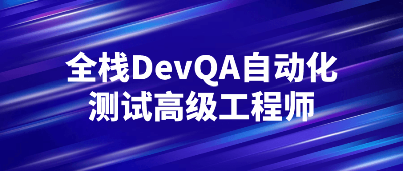 全栈DevQA自动化测试高级工程师-渡漳网